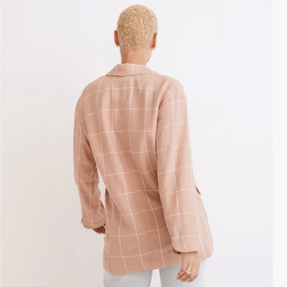 Madewell Breezewoven Larsen Blazer in Windowpane Size M - Picture 4 of 12